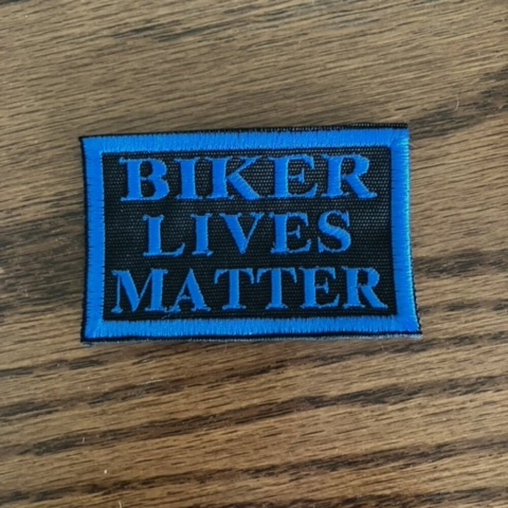 BLM patch as it applies to Motorcyclists and bicyclists Biker Lives Matter patch